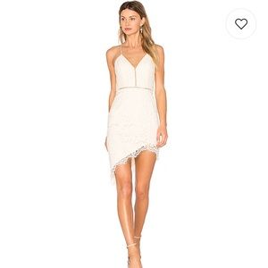 NBD Romantic Lace Dress with High-Low hem
